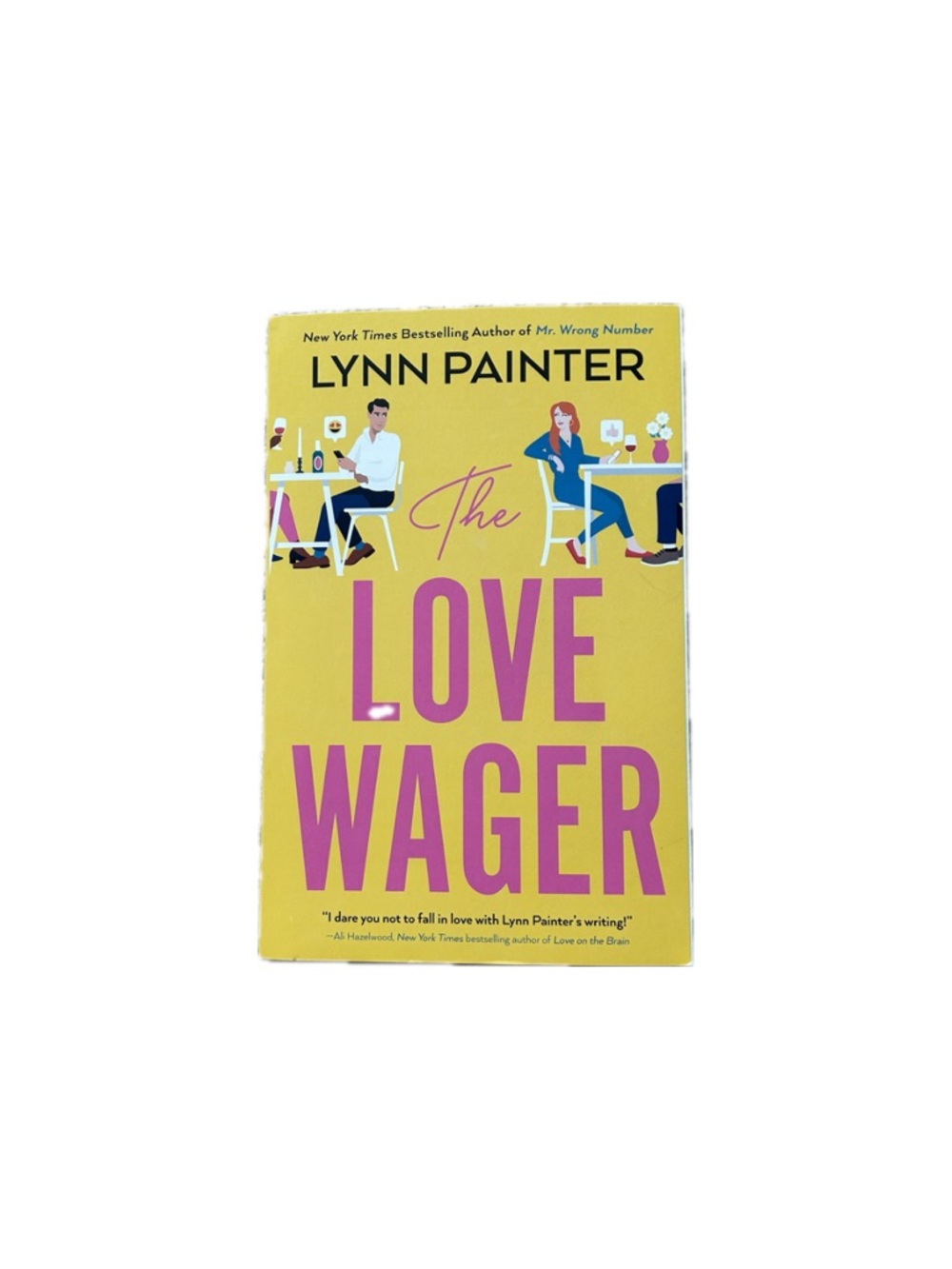 Indigo Coffee Table Book 'The Love Wager' in Yellow and Pink